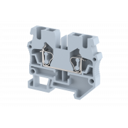 Миниклемма проходная пружинная 2,5 мм2, на 2 подключения, серая SQM2.5-GREY